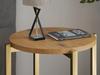 Modern Round Nightstand 35X35X46 Cm Metal Gold