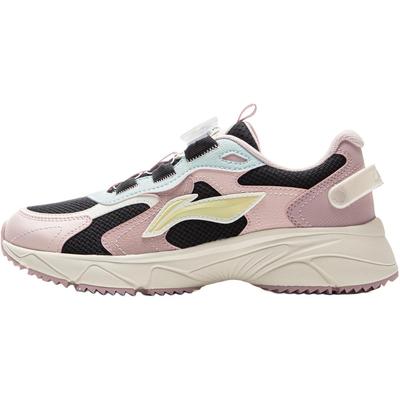 Li Ning Kids Comfortable Versatile Durable Breathable Low-Top Casual Shoes Kids Sneaker Pink YKCV148-2