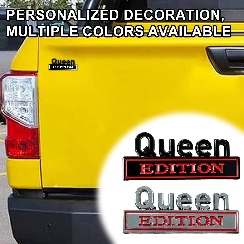 3D Queen EDITION Emblem Funny Sticker for Car Truck Spare Door for Universal Vehicle SUV, Motorcycle