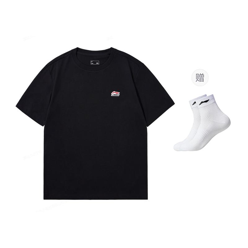 Li Ning T Shirts Unisex Crew Neck Moderate Straight Fit AHSU801-2