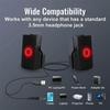 1 Pair Mini Portable Clipon USB Stereo Speakers Line Controller Soundbar for Laptop Mp3 Phone Music Player PC with Clip