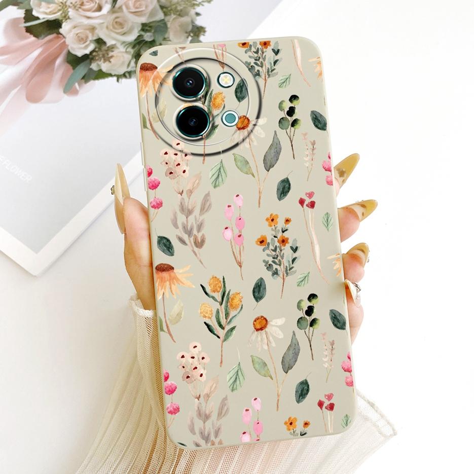 For Vivo Y38 5G Case Vivo Y58 V2355 Cute Cat Duck Cartoon Cover Soft TPU Matte Phone Case For Vivo Y38 Y 58 VivoY38 VivoY58 Bags