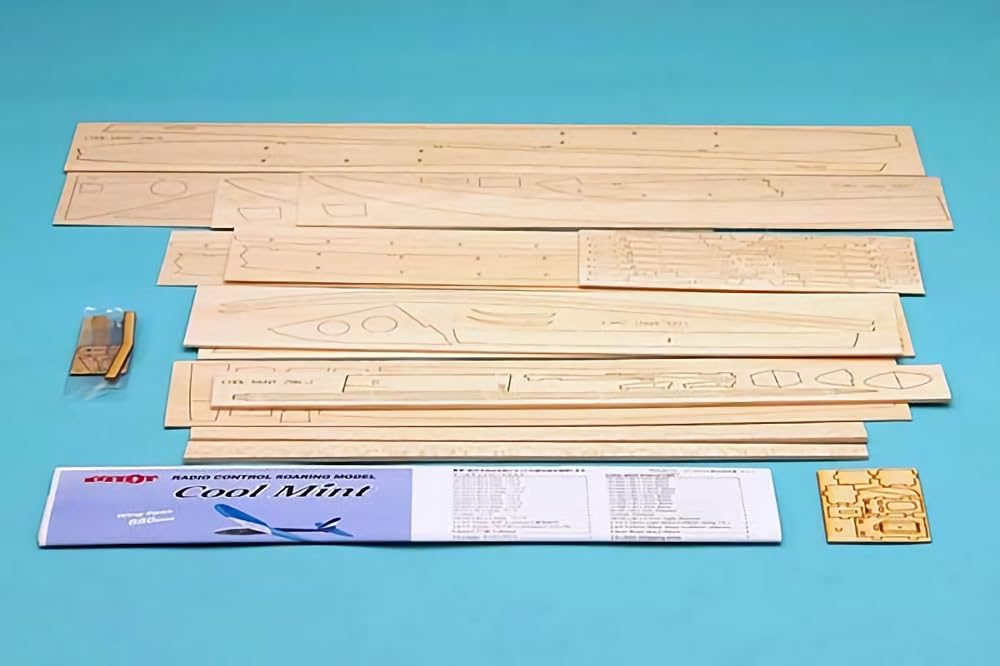 OK Mokei PILOT Cool Mint Balsa Kit Glider Aileron Plane 12175