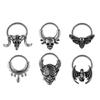 Conjunto de 2 Argolas para Septo com Tema Animal Piercing de Nariz e Orelha Joias Argolas de Nariz Chamativas Acessórios Corporais