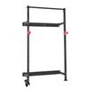 Folding Power Cage, Wall-Mounted Power Rack Squat Rack, Multifunctional Strength Training Workout Equipment with Landmine Holder, Adjustable J-Hooks &