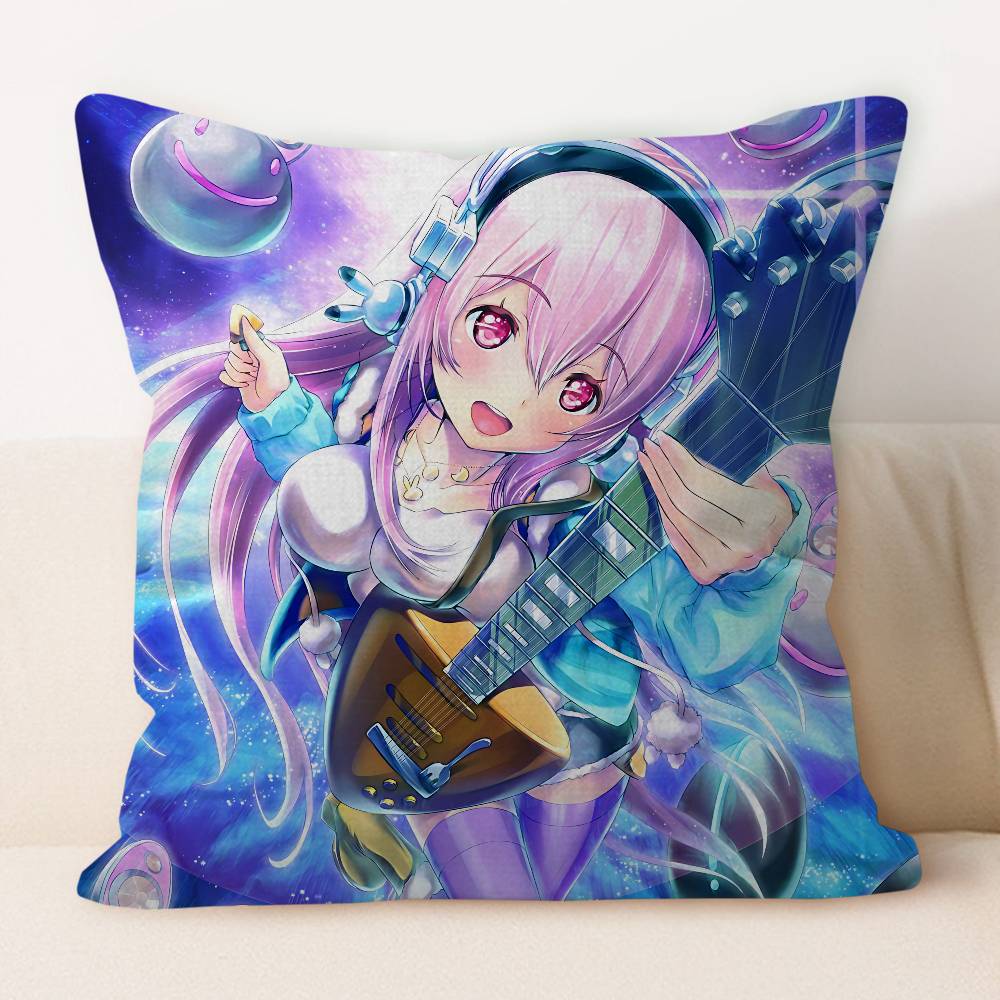 S-Super S-Sonico 45*45cm Cushion Cover Pillow Cover Decor Pillowcase Home Pillowcase For Couch Pillow