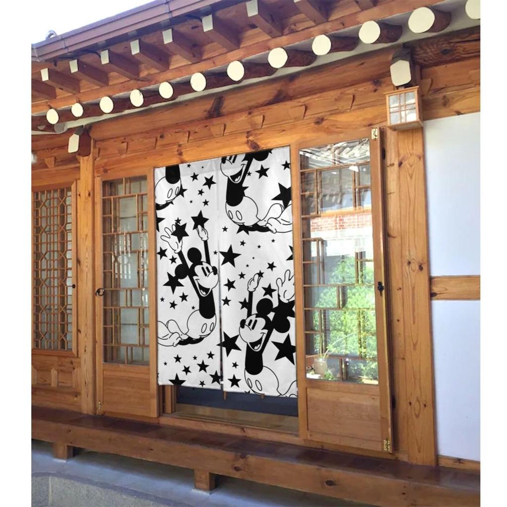 Mickey Maus Zeichentrickfigur Einfache Kühlraumtrennwand Geeignet für Alle Jahreszeiten Vorhang, Niedlich, Modisch, Lichtblockierend, Installation, Schutz,