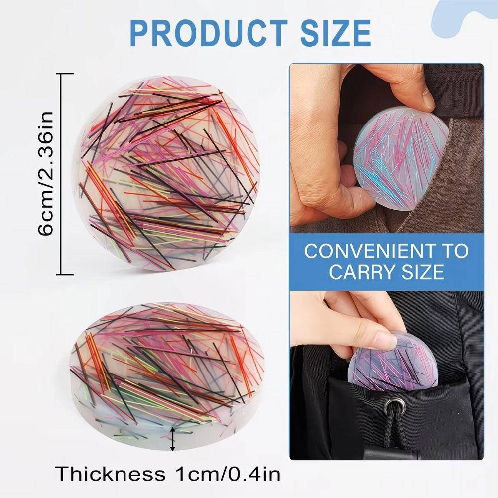 Round Skin Picking Fidget With Tweezers Sensory Picking Pad Funny Silicone Picking Pad  Adults