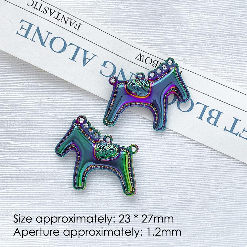 1Pcs Cute Simple Horse Animal Pendant Charms For Handmade Jewelry Making Necklace Earrings Bracelet Diy Accessories Supplies