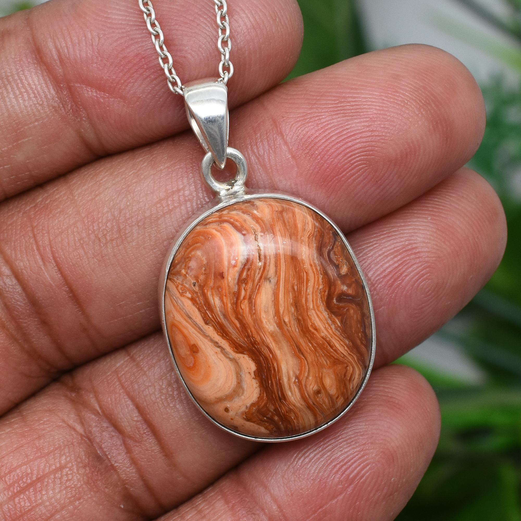 

Natural Caramel Opal Pendant Necklace, 925 Sterling Silver Necklace, Handmade Silver Jewelry, Crystal Pendant, Caramel Opal Gemstone 1.48 Inches Length оранжевый