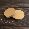 Foldable Black Walnut Wood Makeup Mirror Rotatable Compact Pocket Mirror  Women Girls