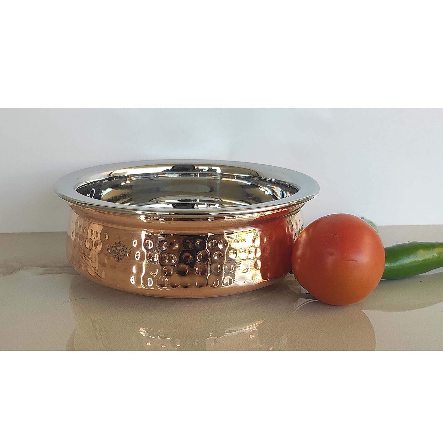 

Сталева Мідна Сервірувальна Миска Ханді, Сервірувальний Посуд та Столовий Посуд, Для Дому Ресторану, Об єм-300 МЛ, Упаковка 1 шт.