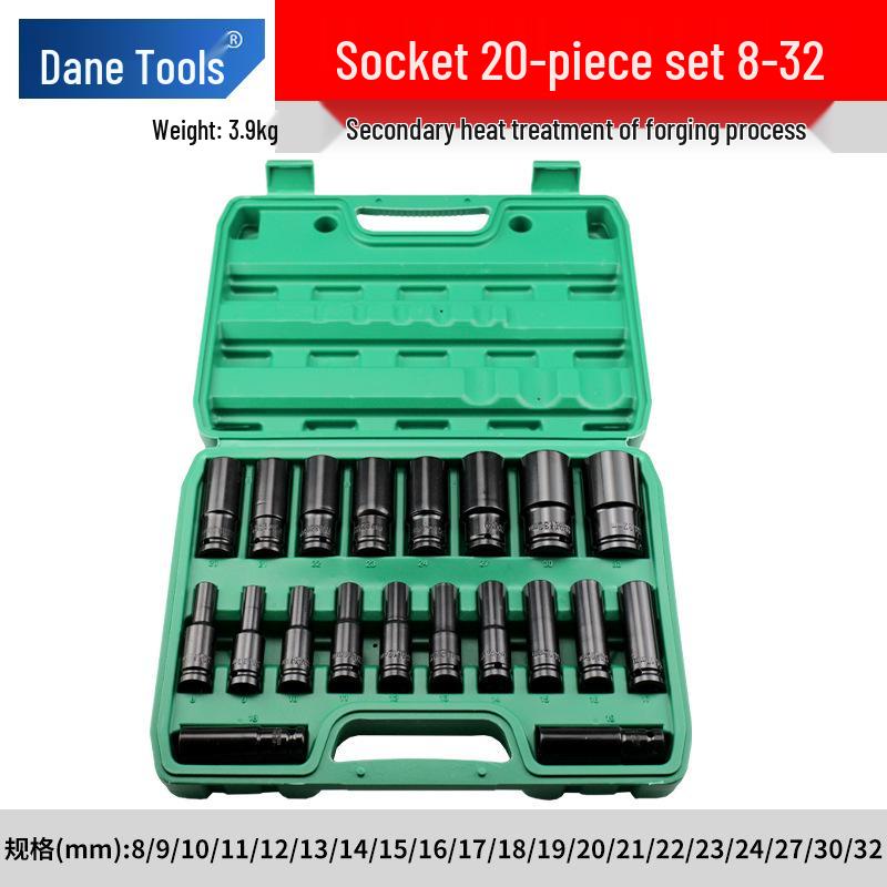 Royal Electric Wrench & Socket Set: Air Impact Wrench, Hex Socket, Hand Drill, Air Screwdriver, Auto Repair (8-32)
