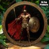 Vintage Spartan Warrior Metal Wall Art Red Cape Shield Home Decor Aluminum