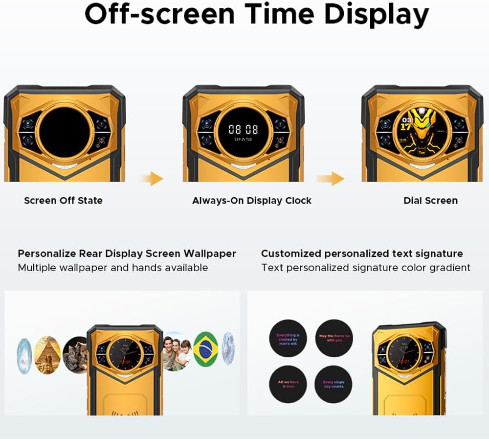 Doogee S200 X 5G Handy 32GB+512GB/TF 2TB 10100mAh 100MP 6.72" FHD 1.32" Amoled Bildschirm Android 14/NFC/OTG