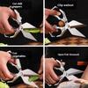 Heavy Kitchen Scissors Multifunctional Japanese Food Stainless Steel Anti-Rust Handle Comfortable and To Clean for Fish