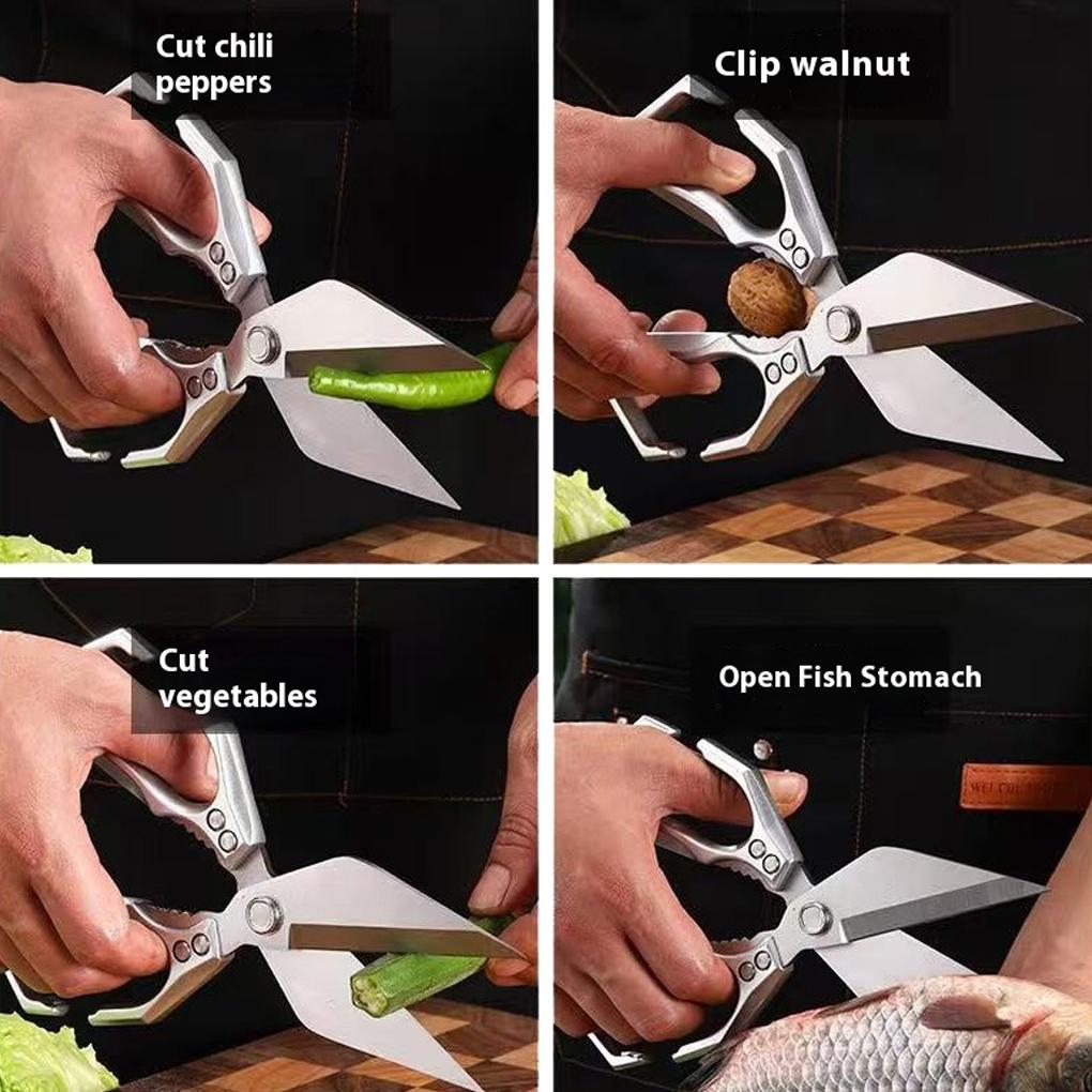 Heavy Kitchen Scissors Multifunctional Japanese Food Stainless Steel Anti-Rust Handle Comfortable and To Clean for Fish