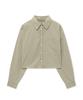 THE SATURDAY EVENING POST Basic Crop Shirts_Beige