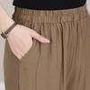 Summer High Waist Wide Leg Pants Women Clothes Casual Elastic Waist Plus Size Black Pants