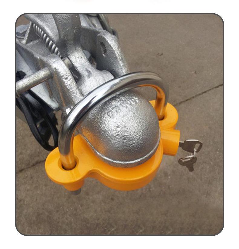 Aluminum Alloy U-Shaped Tow Hook Anti-Theft Lock for Cars, Yachts, RVs, and Ball Covers