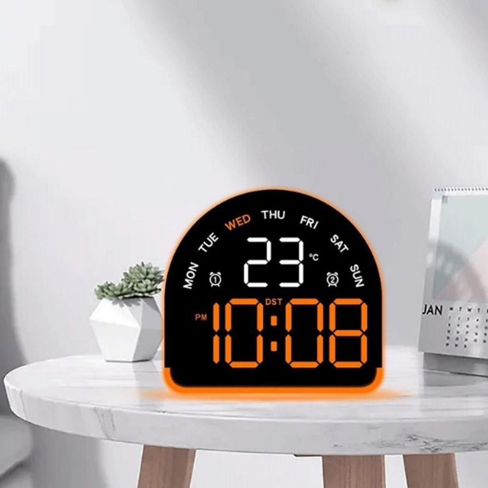 Ambient Light Digital Alarm Clock Temperature Display Desktop Clock LED Clock  Bedroom Use