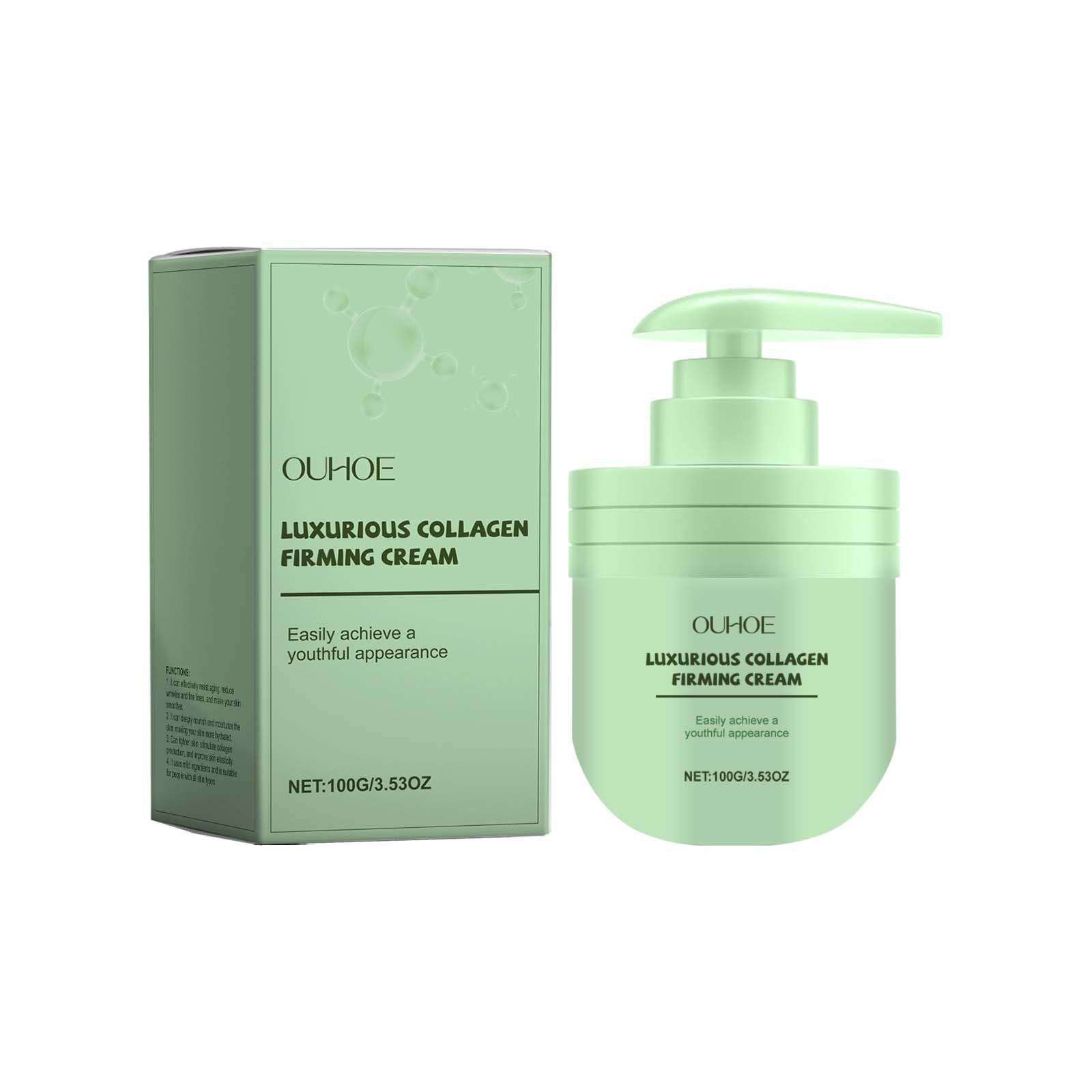 

OUHOE Коллагеновый увлажняющий крем, Ежедневный уход за кожей, Питательный, Увлажняющий, Укрепляющий, Увлажняющий, Массажный лосьон для тела, Уменьшает мелкие морщины 100g