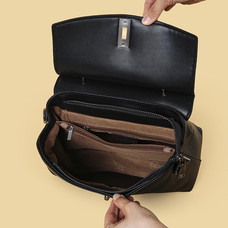 Crossbody Bag for Commuting, Large Capacity, Single Shoulder Bag, Exquisite Soft Leather Handbag
