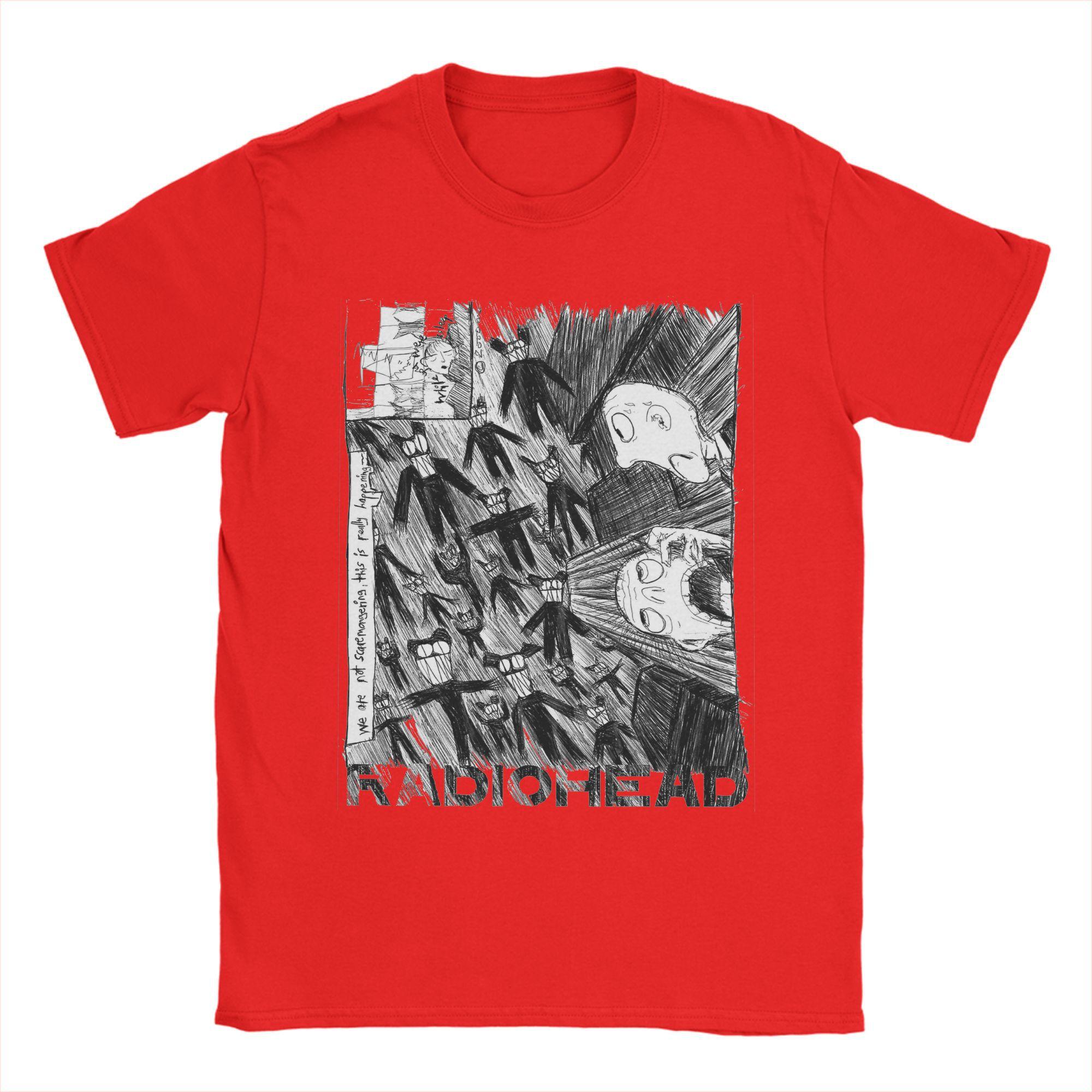 

Fun Radiohead TShirts for Unisex O Neck Cotton T Shirts Short Sleeve Tees Printed Tops S