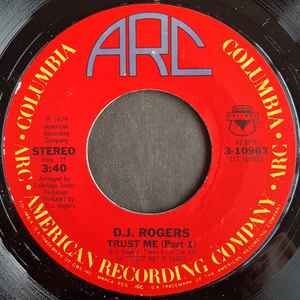 

7inch Record D. J. ROGERS Trust Me 310963 ARC 1979 US SoulFunk Used