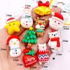 Resin Kawaii Colorful Santa Trees Elk Snowman Bells Star Flatback Cartoon Christma Figurine 10PCS Scrapbook DIY Decor Crafts