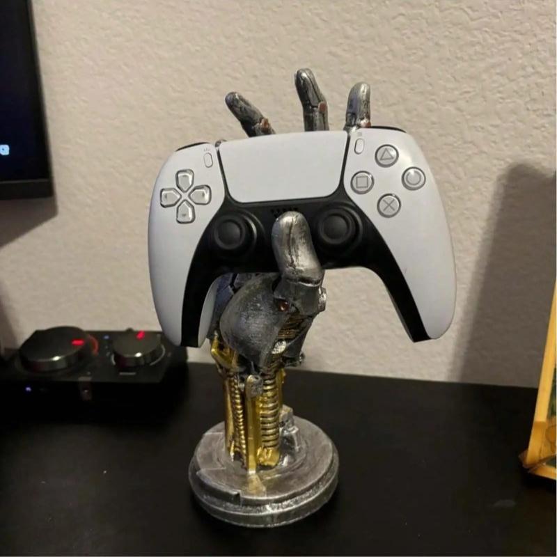 Cyberpunk 3D Robot Game Controller Stand Crafts, Suitable for Office, Home Decoration, Christmas, Halloween, Birthday Gifts, Par