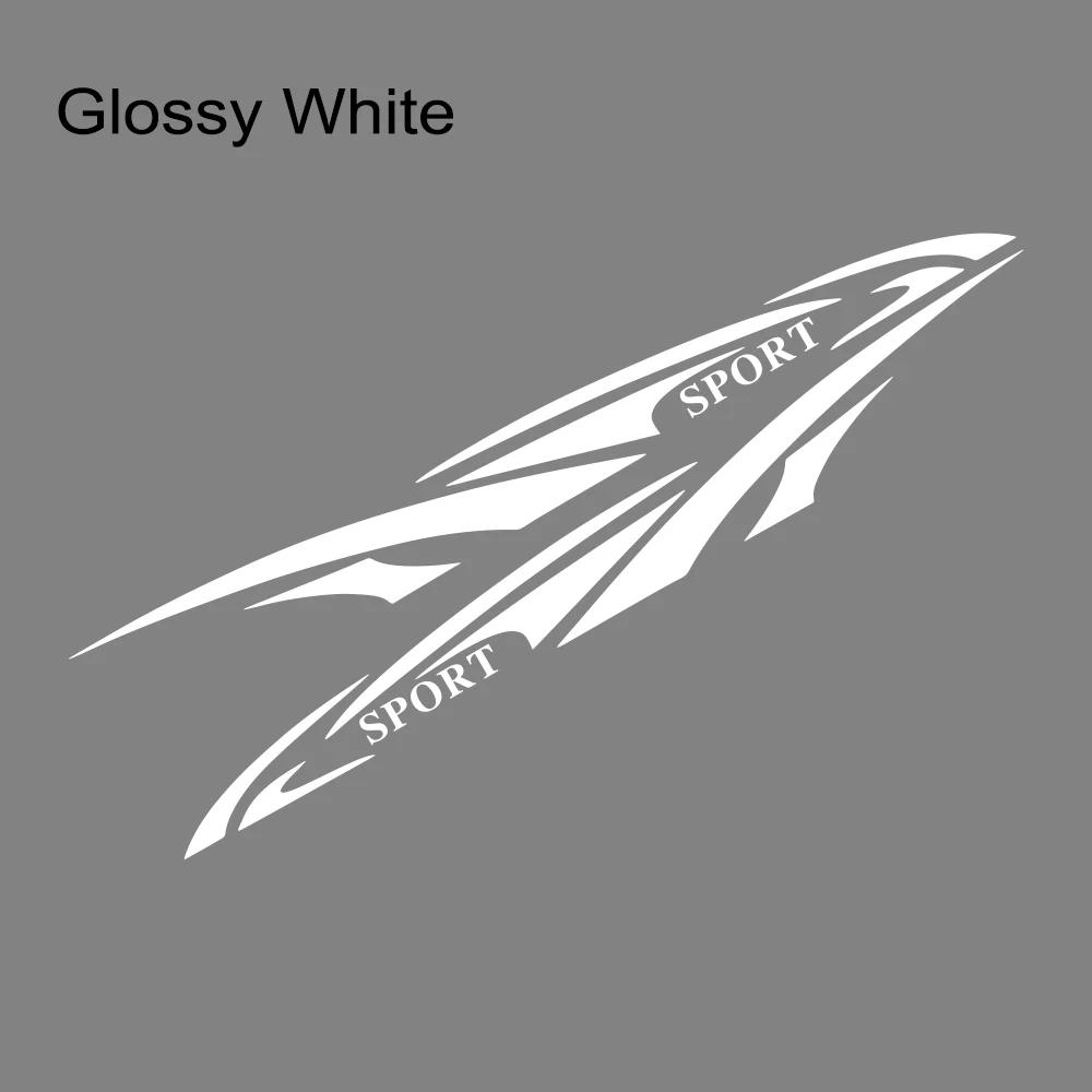 2PCS Sports Style Racing Car Side Skirt Stickers Fish Fin Pattern Car Vinyl Decal Self-Adhesive Auto Body Decoration Accessories