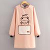 Waterproof Cartoon Long Sleeve Apron Kitchen Oil Resistant Cooking Thickened
