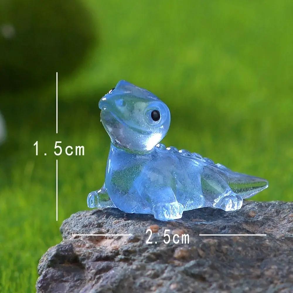 Creative Cute Mini Lizards Glow At Dark Resin Craft Lizards Miniatures Cartoon DIY Garden Lizard Ornaments Desktop