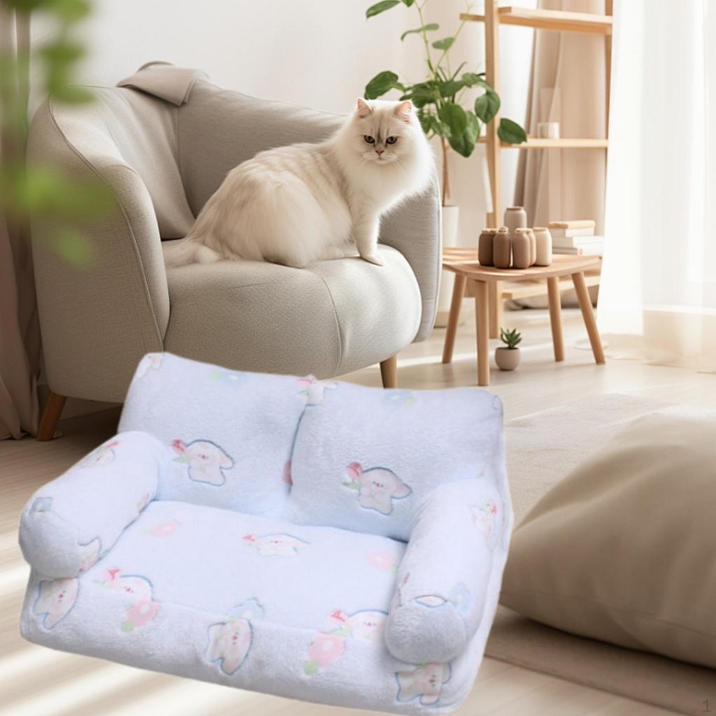Cat Sofa Bed Pet Couch Non Slip Breathable Small Dog Kennel Lounger for Kitty Puppy