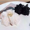 Mode Große Schwarz Weiß Netz Schleife Haarkralle Haarspange Damen Koreanisch Süß Wolke Plissiert Haifischklemme Haaraccessoires