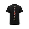 Li-Ning Quick-Dry Cool Sweat-Wicking Breathable Round Neck Creative Print Sports Casual T-Shirt Unisex Tops Black AHSW427-1