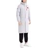 Li Ning Solid Color Logo Zip Up Hooded Long Sleeve Down Jacket Unisex Outerwear White AYMS007-3
