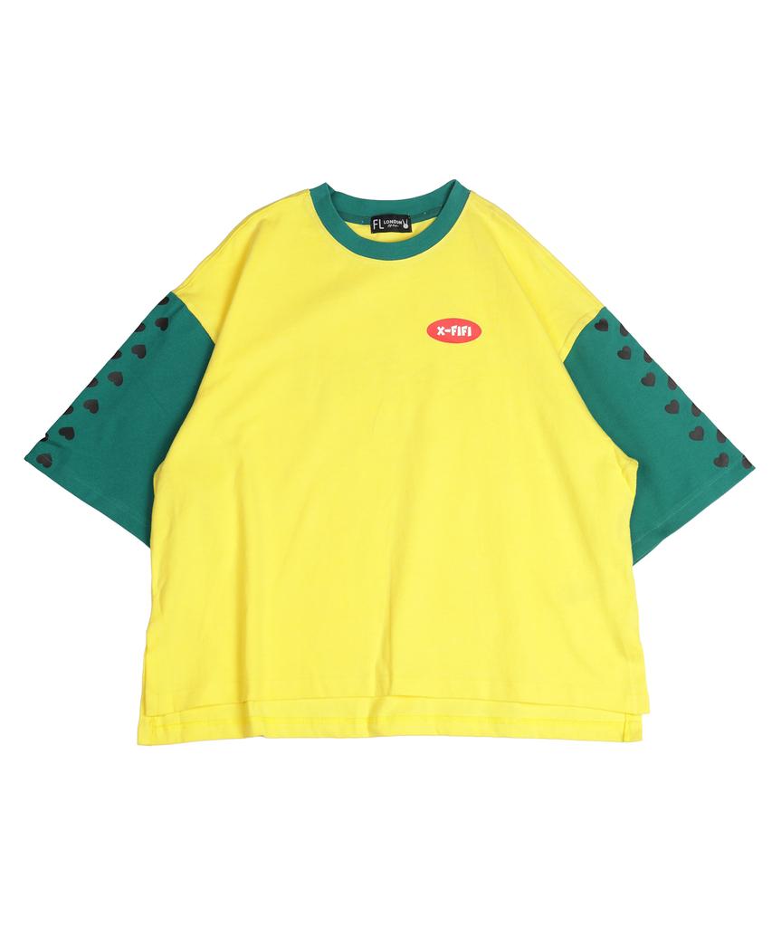Pipilapin Color-Blocked Sleeves Oversized Short Sleeve T-Shirt/Fs8Wts15F White