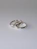 Mahogani Black Diamond Dot Double Ring