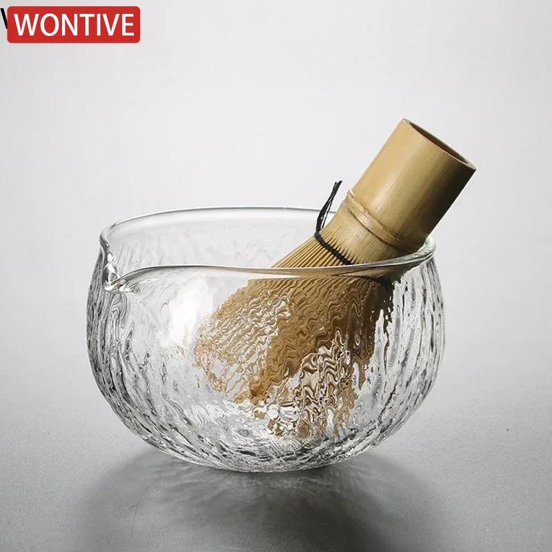 1/2/3pcs Japanese Matcha Bowl Hammer Textured Glass TeaBowl Tea Set Accessories Song Dynasty Tea Tools Vintage Kung Fu Tea Bowls