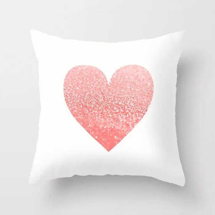 Pink Pattern Pillowcase Office Living Room Home Pillowcase Car Ornaments
