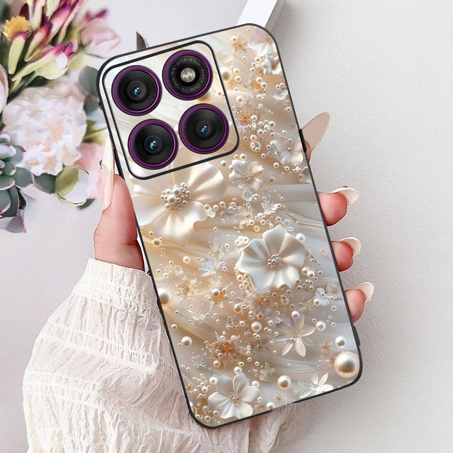 For Motorola Moto Edge 60 Pro 2025 Case Fashion Flower Bowknot Soft Silicone Back Cover For Moto Edge 60 Fusion Edge60 60s Coque