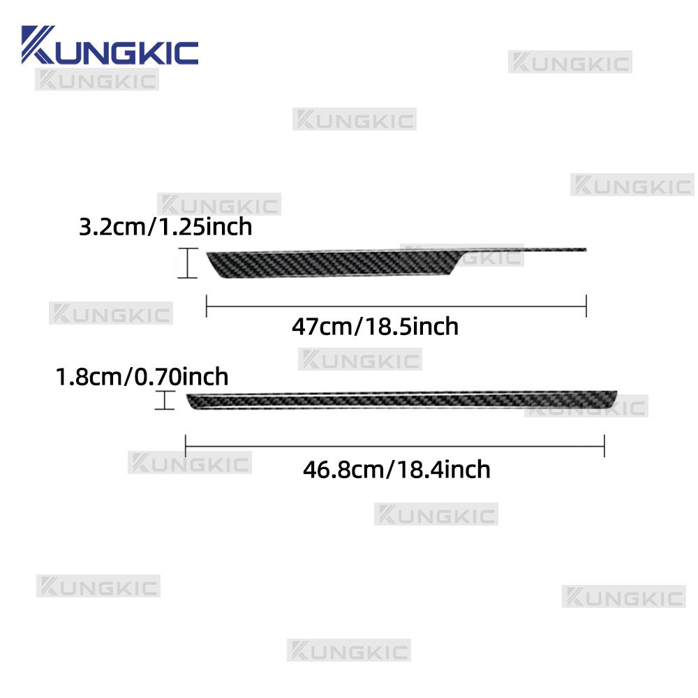 Real Soft Carbon Fiber Sticker Volkswagen Tiguan A2 AD1/AX1 2018 2019 2020 2021 LHD RHD Car Passenger Side Trim Strip