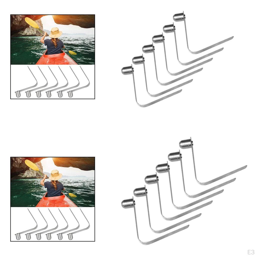 6 Pack Kayak Paddle Spring Clips, Single Snap Locking Clip, Tent Pole Positioning Buckles, Pins