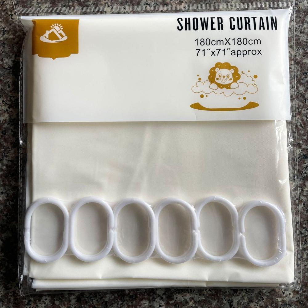 1PC PEVA Waterproof Shower Curtain Thickened Solid Color No Holes Bathroom Privacy Partition Bath Curtain Bathroom Curtain