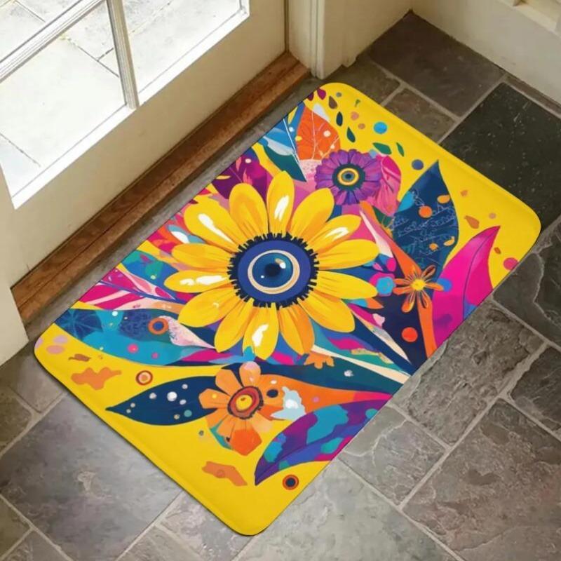 1PC Chicken Pattern Kitchen Rug Non-Slip Door Mat Pop Design Bathroom Rug Bath Mat Carpet for Home Sink Laundry Decoreeree