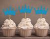 Darling Souvenir| Crown Tiara Shape Cupcake Toppers| Girls Birthday Party Dessert Decorations - Pack Of