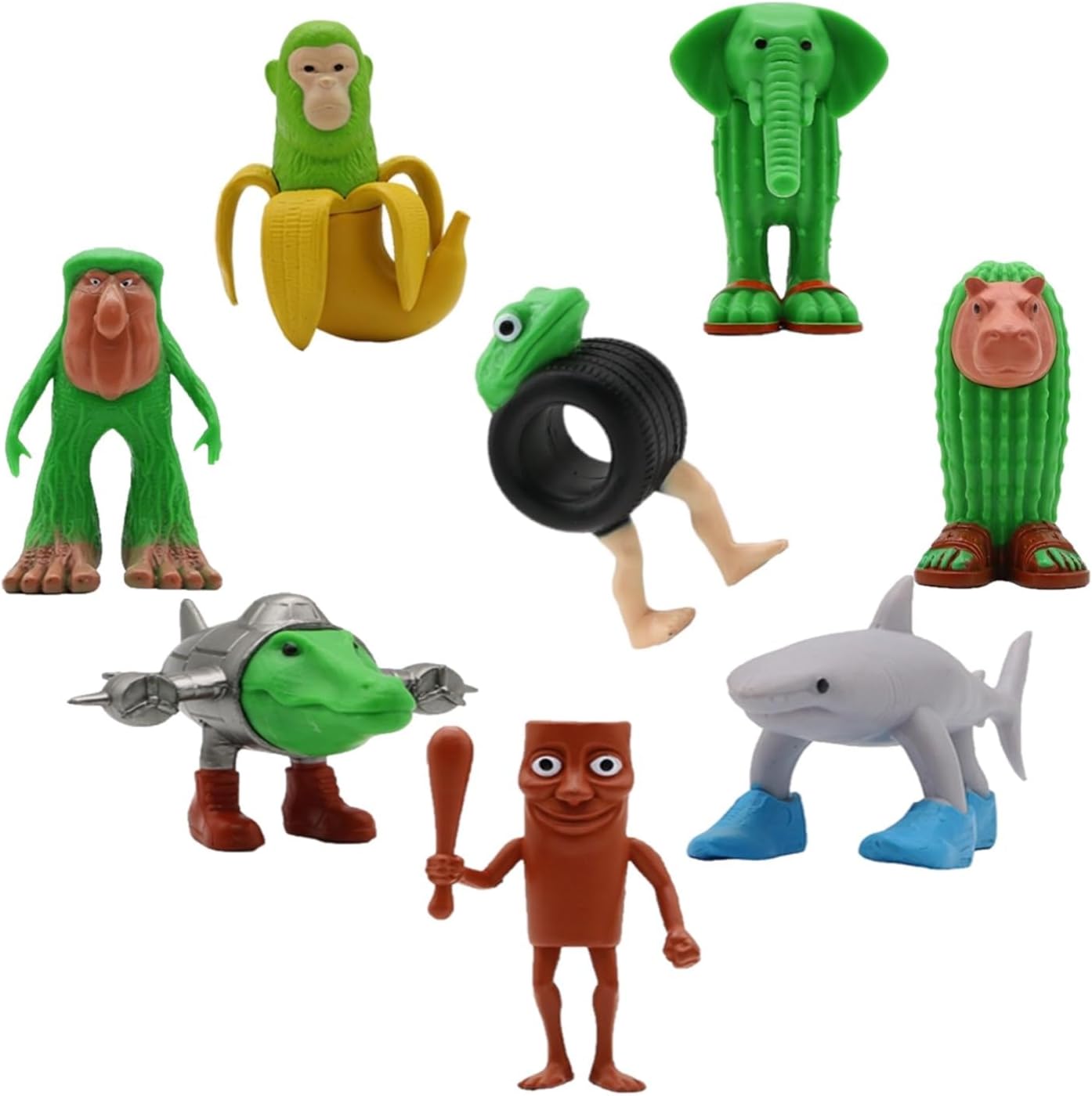 

8 шт. Итальянский маразм Фигурка Экшн Тралалеро Деревянная палочка Фигурки Куклы Модели Украшения для комнаты Игрушки-головоломки Подарки