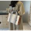 New women's tote bag trendy fashion handbag large capacity contrasting color messenger bag